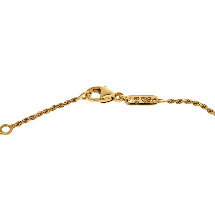 Pre Owned Boucheron Serpent Boheme Mother of Pearl 18K Yellow Gold  Pendant Necklace