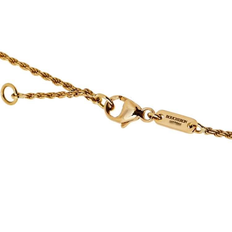 Pre Owned Boucheron Serpent Bohème Lapis Lazuli Diamond 18K Yellow Gold Pendant Necklace XS