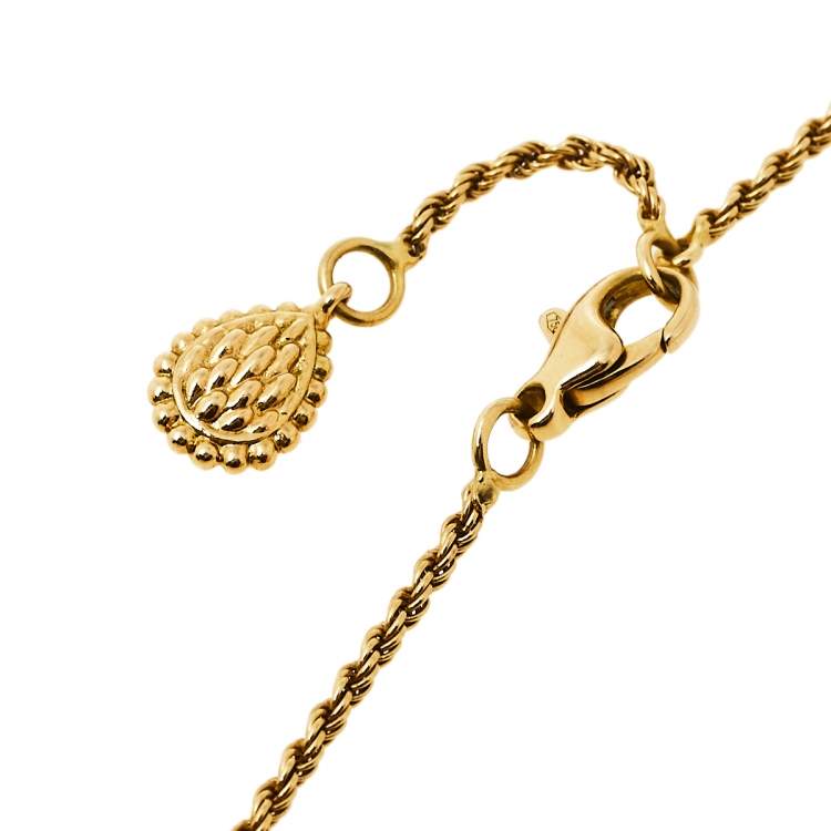 Pre Owned Boucheron Serpent Boheme Diamond 18K Yellow Gold S Motif Necklace