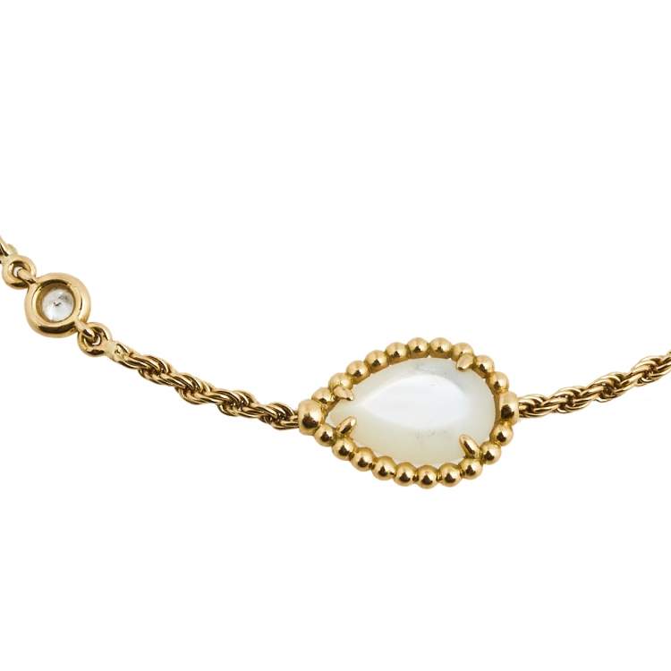 Pre Owned Boucheron Serpent Boheme Diamond 18K Yellow Gold Bracelet XS