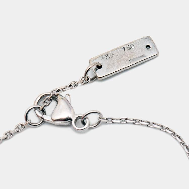 Pre Owned Messika Joy Diamant Poire 18k White Gold Bracelet