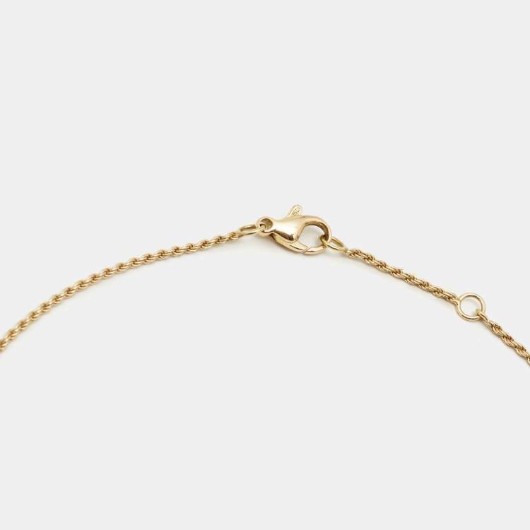 Pre Owned Boucheron Serpent Boheme Diamonds 18k Yellow Gold S Motif Necklace