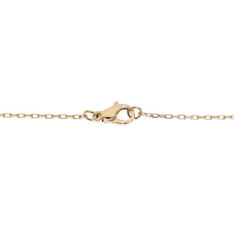 Pre Owned Boucheron Quatre Classique Mini 18K Yellow Gold Rose Gold PVD Necklace 