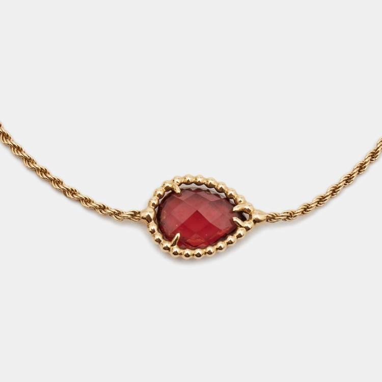 Pre Owned Boucheron Serpent Bohème Rhodolite 18k Rose Gold S Motif Bracelet