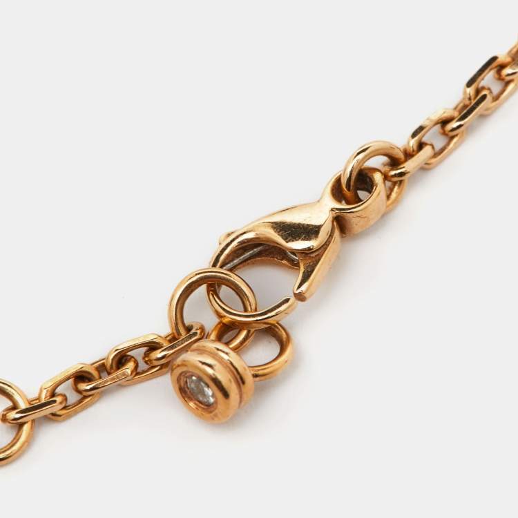 Pre Owned Boucheron Quatre Classique Diamond Brown PVD 18k Three Tone Bracelet
