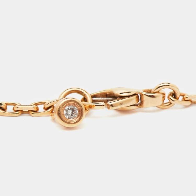 Pre Owned Boucheron Quatre Classique Diamond Brown PVD 18k Three Tone Bracelet