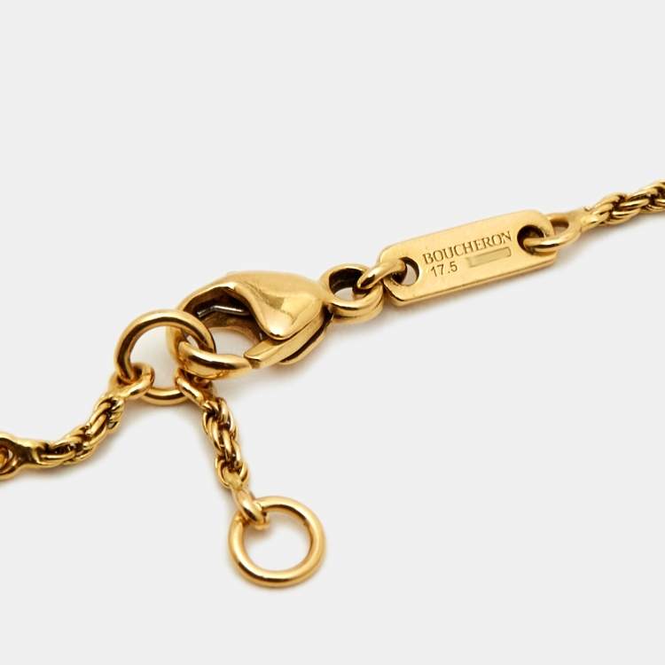 Pre Owned Boucheron Serpent Boheme Lapis Lazuli Diamond 18k Yellow Gold Bracelet