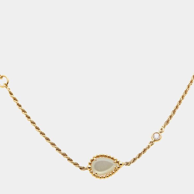 Pre Owned Boucheron Serpent Boheme Mother of Pearl Diamond 18k Yellow Gold XS Motif Bracelet