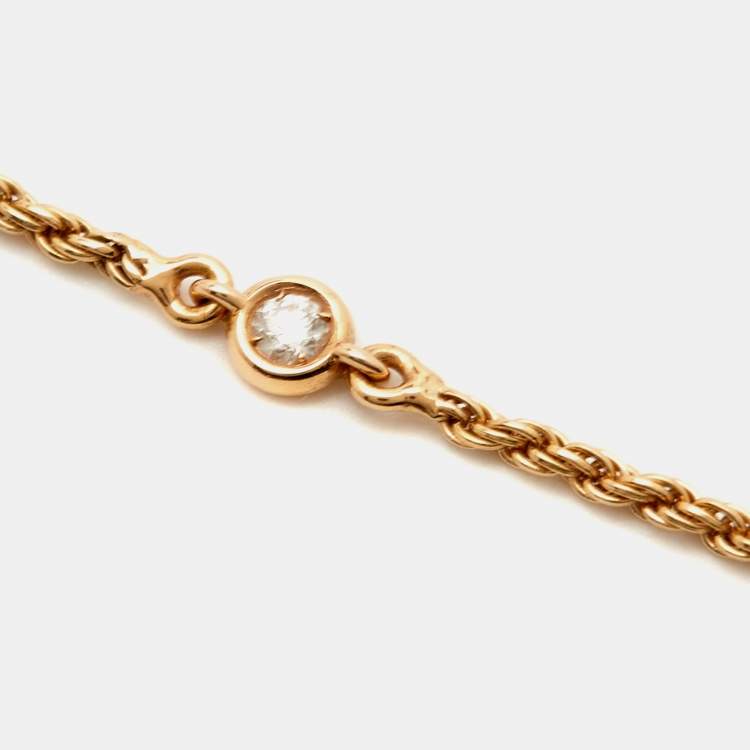 Pre Owned Boucheron Serpent Boheme Rhodolite Diamond 18k Rose Gold XS Motif Necklace