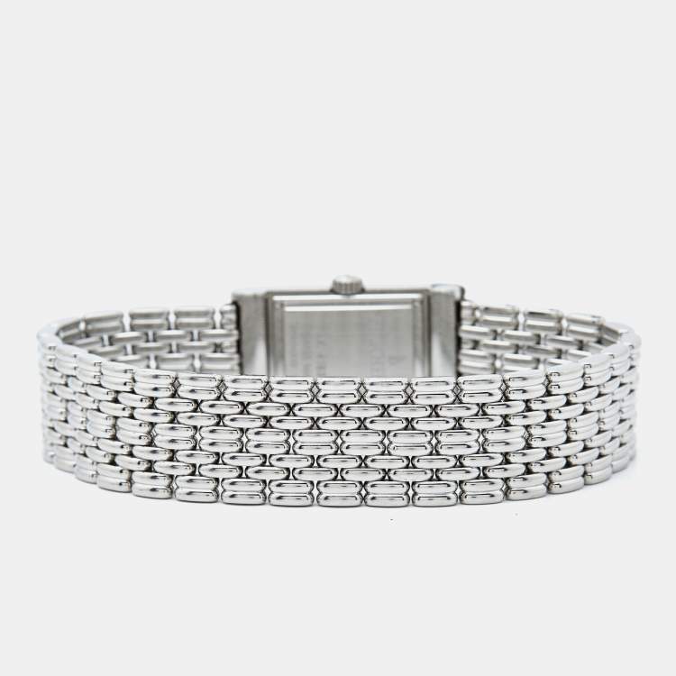 Pre Owned Boucheron Silver Diamonds Stainless Steel Reflet Women's Wristwatch 18 mm (With 8 Straps)