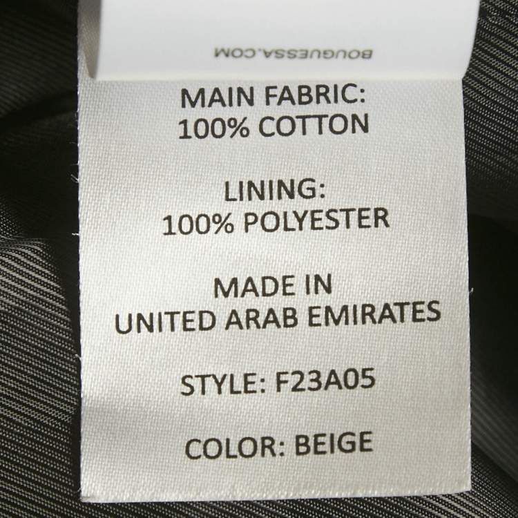 Pre Owned Bouguessa Beige Cotton Belted Kai Trench Coat S