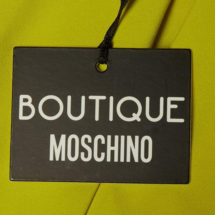 Pre Owned Boutique Moschino Volt Green Ice Cream Print Crepe Sleeveless Top S