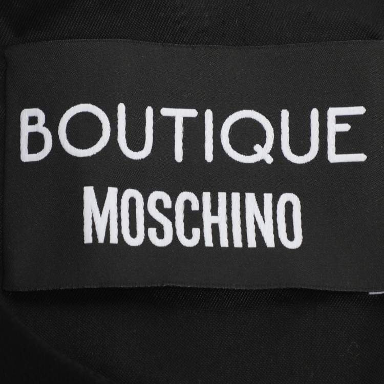 Pre Owned Boutique Moschino Black Crepe Top M