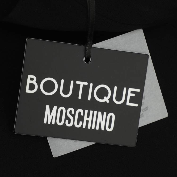 Pre Owned Boutique Moschino Black Crepe Top M