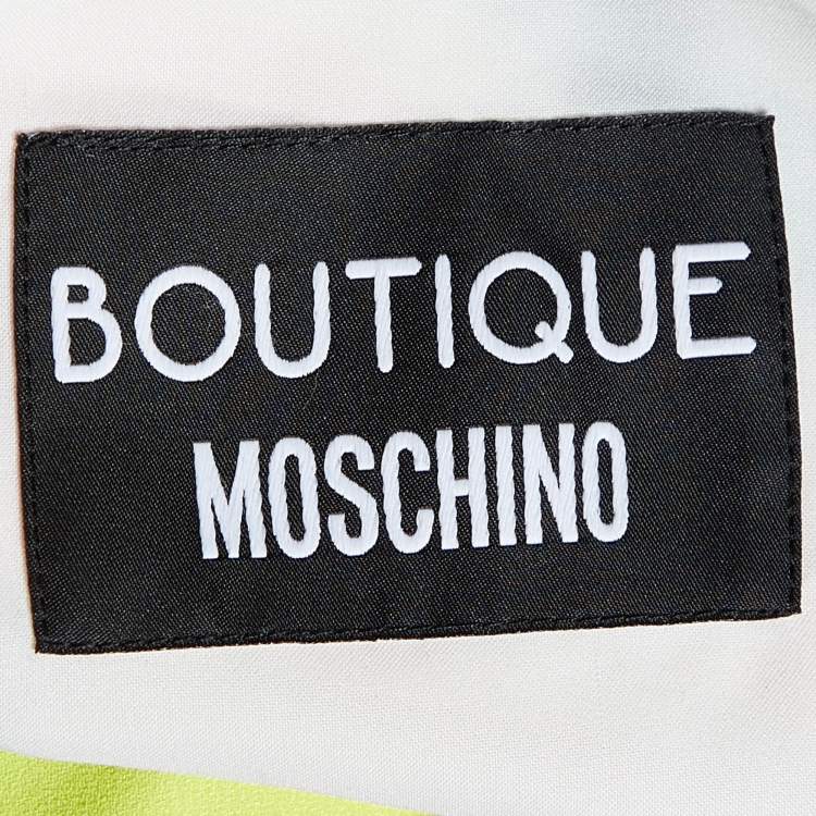 Pre Owned Boutique Moschino Multicolor Printed Jersey Sleeveless Maxi Dress M