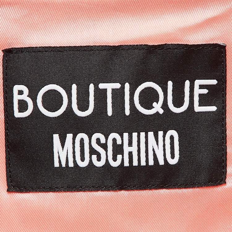Pre Owned Boutique Moschino Pink Crepe Ruffle Detail Jacket S