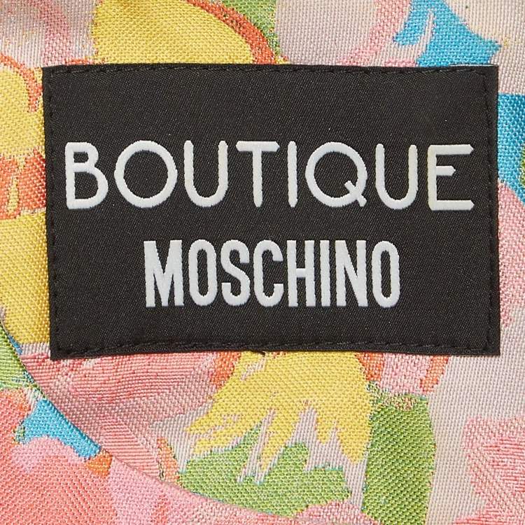 Pre Owned Boutique Moschino Multicolor Jacquard Sleeveless Mini Dress M