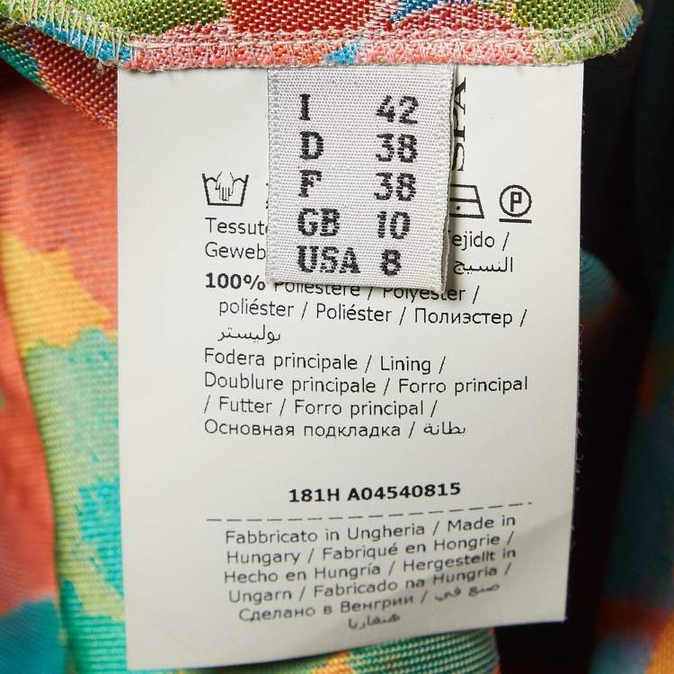 Pre Owned Boutique Moschino Multicolor Jacquard Sleeveless Mini Dress M