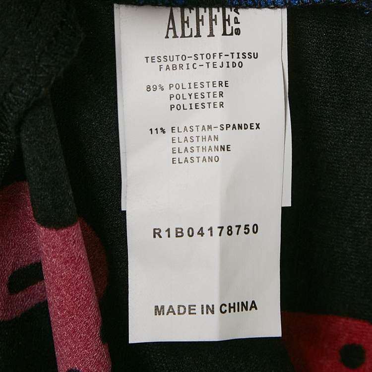 Pre Owned Boutique Moschino Black Alphabets Print Crepe Short Dress M