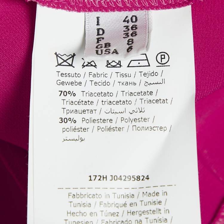 Pre Owned Boutique Moschino Pink Crepe Mini Dress S