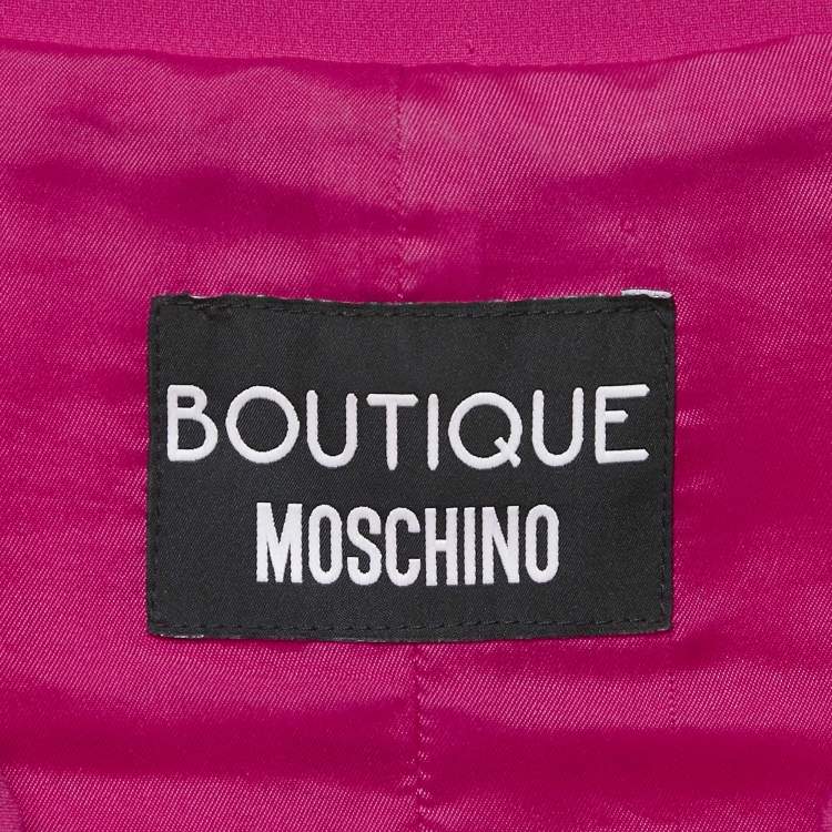 Pre Owned Boutique Moschino Pink Crepe Mini Dress S