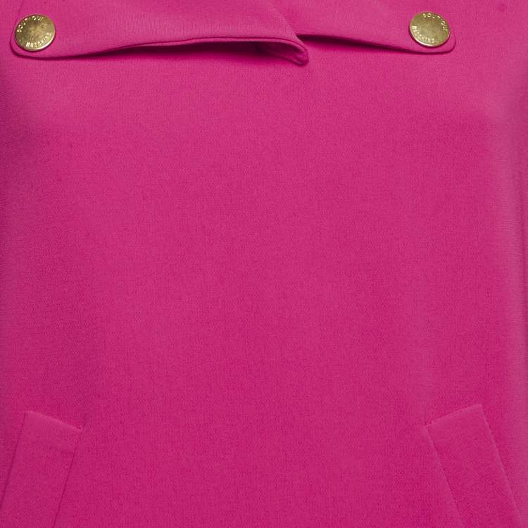 Pre Owned Boutique Moschino Pink Crepe Mini Dress S
