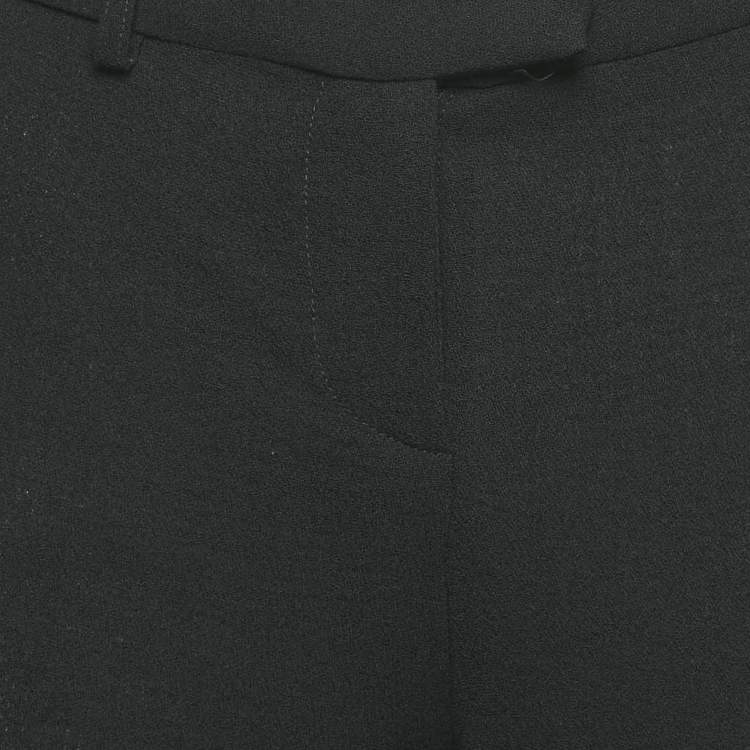 Pre Owned Boutique Moschino Black Wool Straight Leg Formal Trousers S