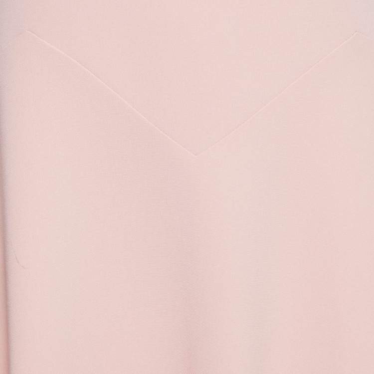 Pre Owned Boutique Moschino Pink/Peach Crepe Sleeveless Short Dress S