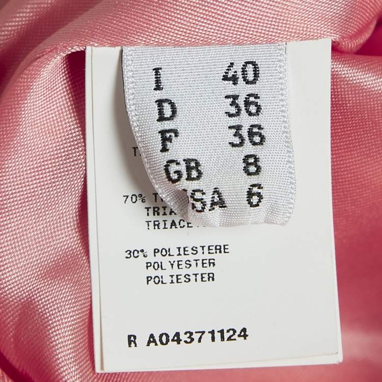 Pre Owned Boutique Moschino Pink/Peach Crepe Sleeveless Short Dress S