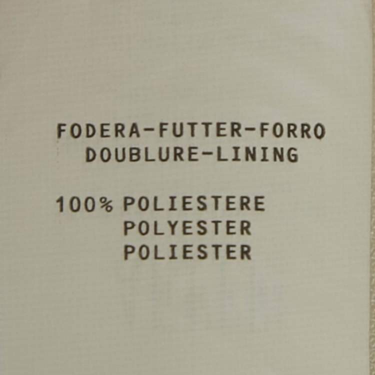 Pre Owned Boutique Moschino White Collar Print Crepe Sleeveless Top S