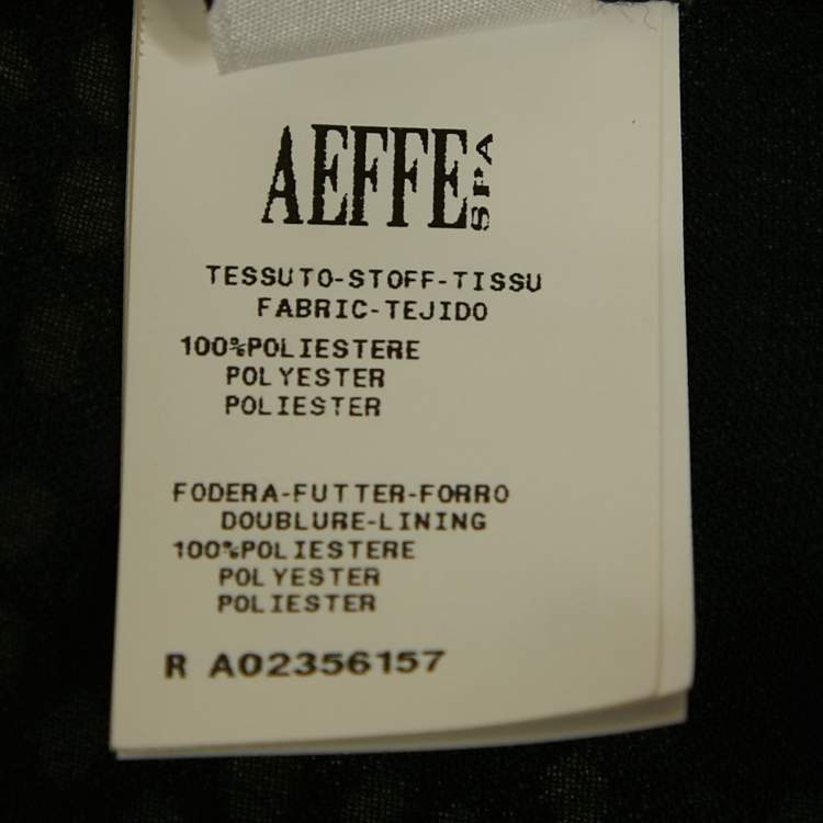 Pre Owned Boutique Moschino Black Dots Print Crepe Ruffled Top L