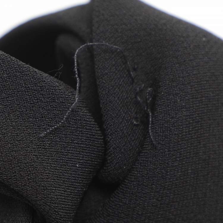Pre Owned Boutique Moschino Black Crepe Bow Single Breasted Blazer S