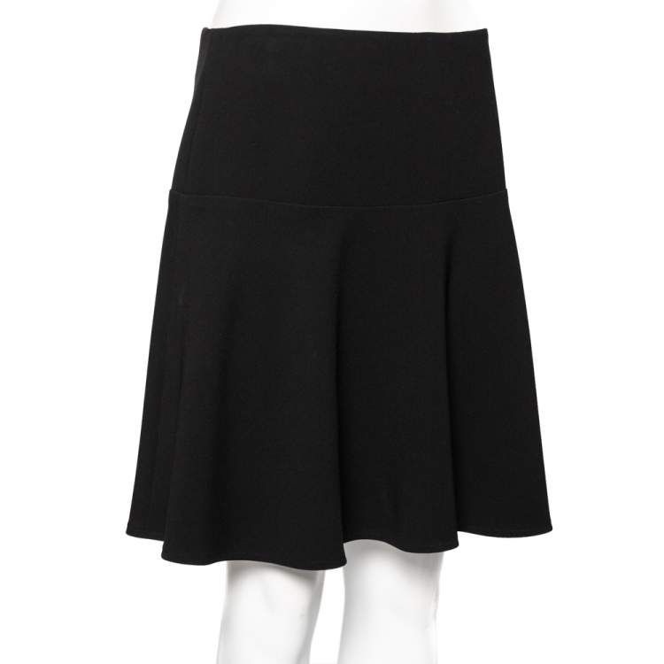 Pre Owned Boutique Moschino Black Acetate Mini Skirt M