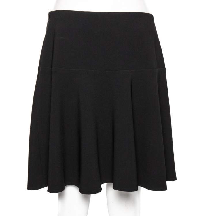 Pre Owned Boutique Moschino Black Acetate Mini Skirt M