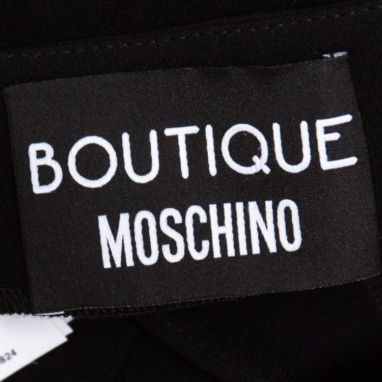 Pre Owned Boutique Moschino Black Acetate Mini Skirt M