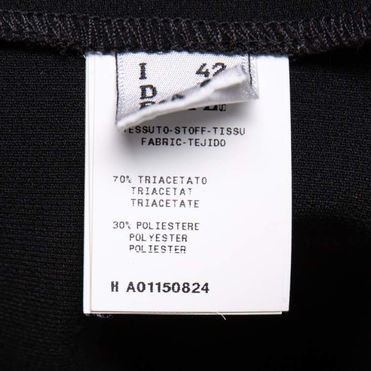 Pre Owned Boutique Moschino Black Acetate Mini Skirt M