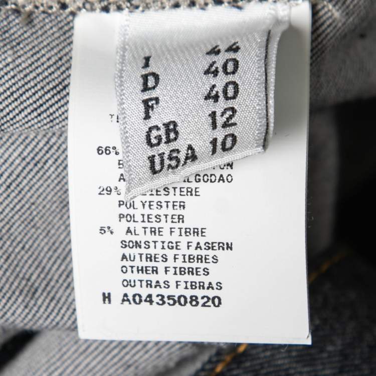 Pre Owned Boutique Moschino Denim Halter Neck Belted Mini Dress M