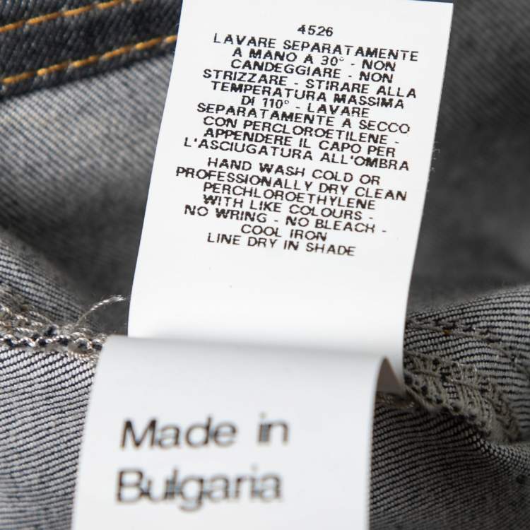 Pre Owned Boutique Moschino Denim Halter Neck Belted Mini Dress M