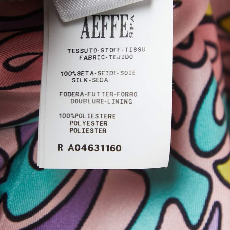 Pre Owned Boutique Moschino Multicolor Printed Silk Sleeveless Maxi Dress L