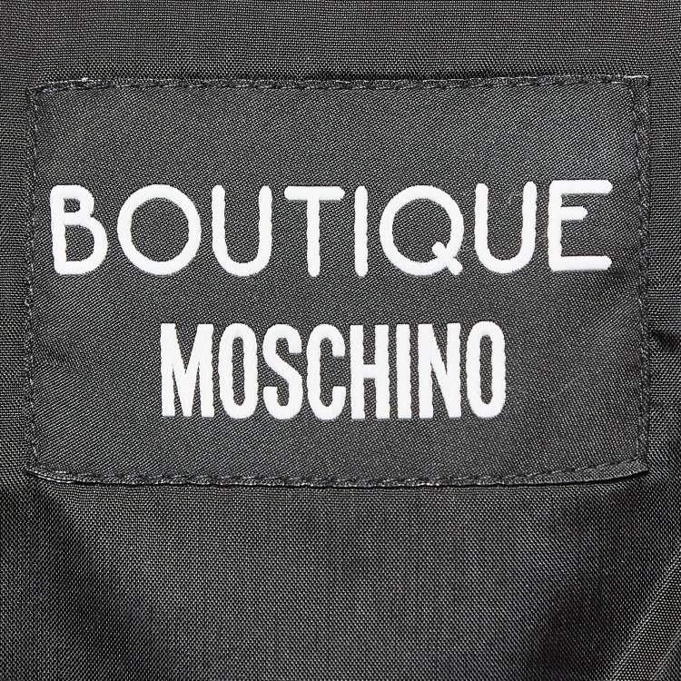 Pre Owned Boutique Moschino Black Lace Peplum Top S