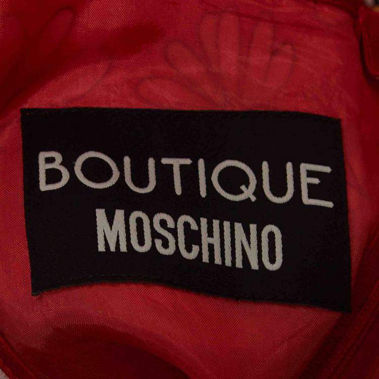 Pre Owned Boutique Moschino Pink Daisy Print Georgette Mini Dress M