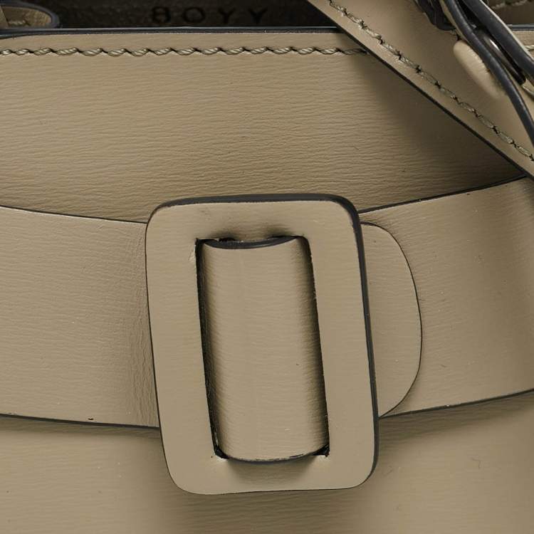 Pre Owned Boyy Khaki Green Leather Micro Bobby Charm Bag