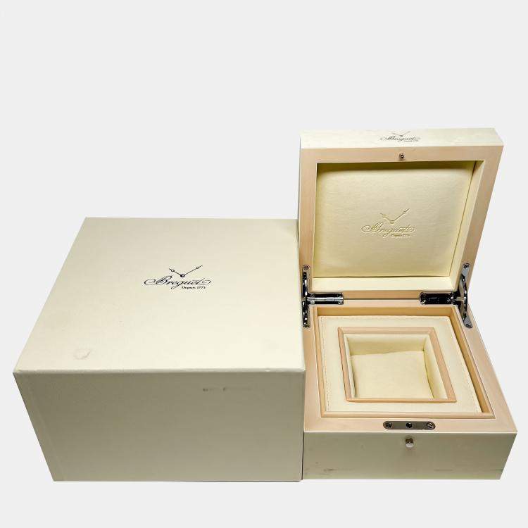 Pre Owned Breguet Marine Chronograph 8827BR/52/586 Automatic Rose Gold Mother of Pearl Dial Women's Wristwatch 34.6mm
