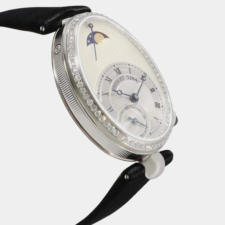 Pre Owned Breguet White MOP 18K White Gold Queen of Naples 8908BB/52/864D00D Automatic Women's Wristwatch 29 mm
