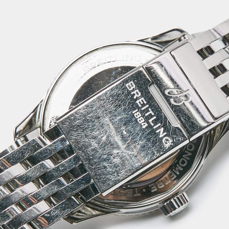 Pre Owned Breitling Silver Stainless Steel Navitimer A17395F41G1A1 Women's Wristwatch 35 mm