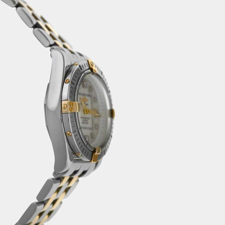 Pre Owned Breitling Cockpit B71356 Quartz MOP Stainless Steel Women's Wristwatch 32 mm