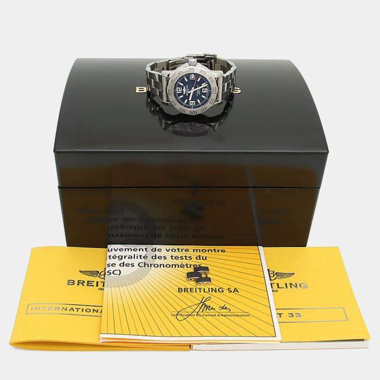 Pre Owned Breitling Colt A77387 Quartz Stainless Steel Womens Wristwatch 32 mm