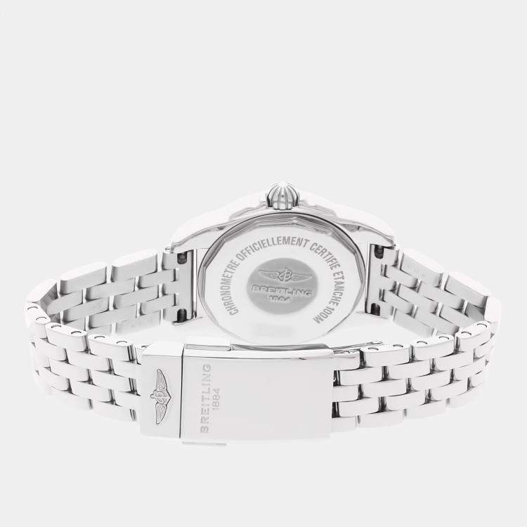 Pre Owned Pre-Owned Breitling Galactic 29 A7234853/A784 White Quartz Stainless Steel Men's Wristwatch 29 mm