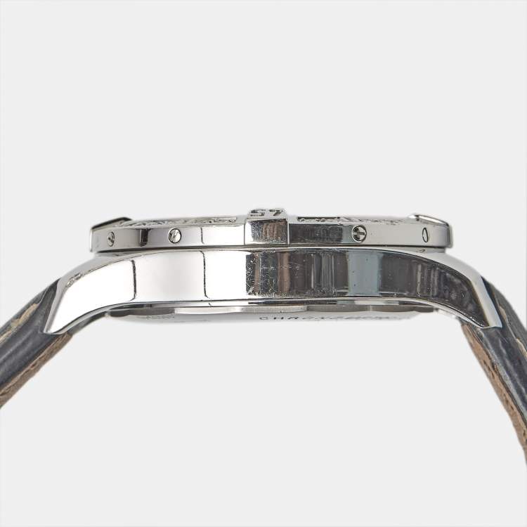 Pre Owned Breitling Colt A7738853-A769-208X-A14BA.1 Mother Of Pearl Dial Diamond Stainless Steel Leather Women's Wristwatch 33 mm