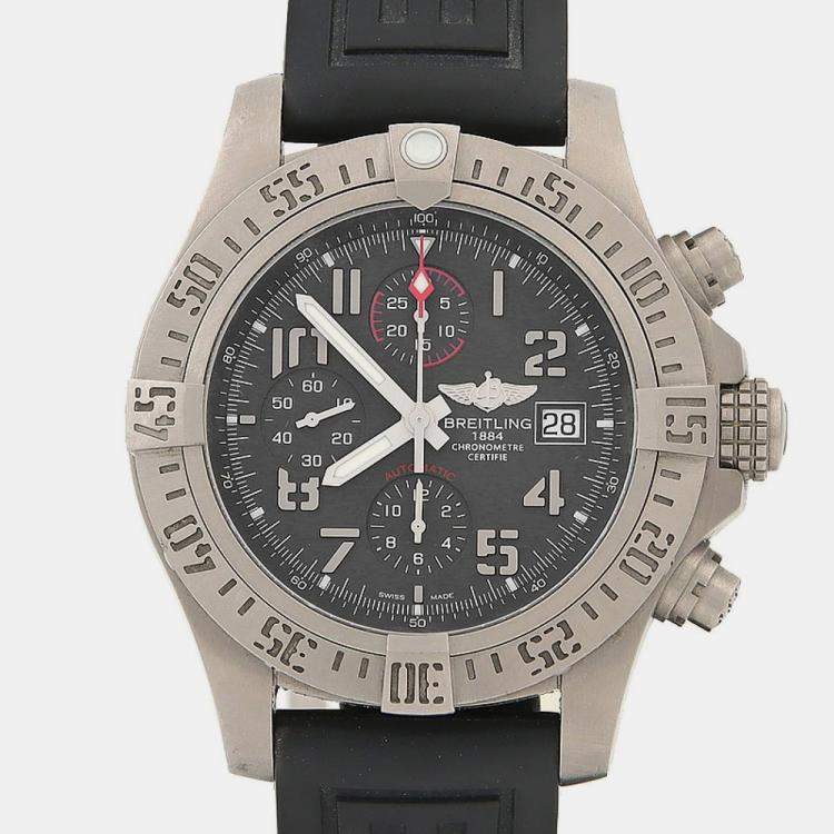 Pre Owned Breitling Avenger E13383 Automatic Chronograph Titanium Men's Wristwatch 44mm